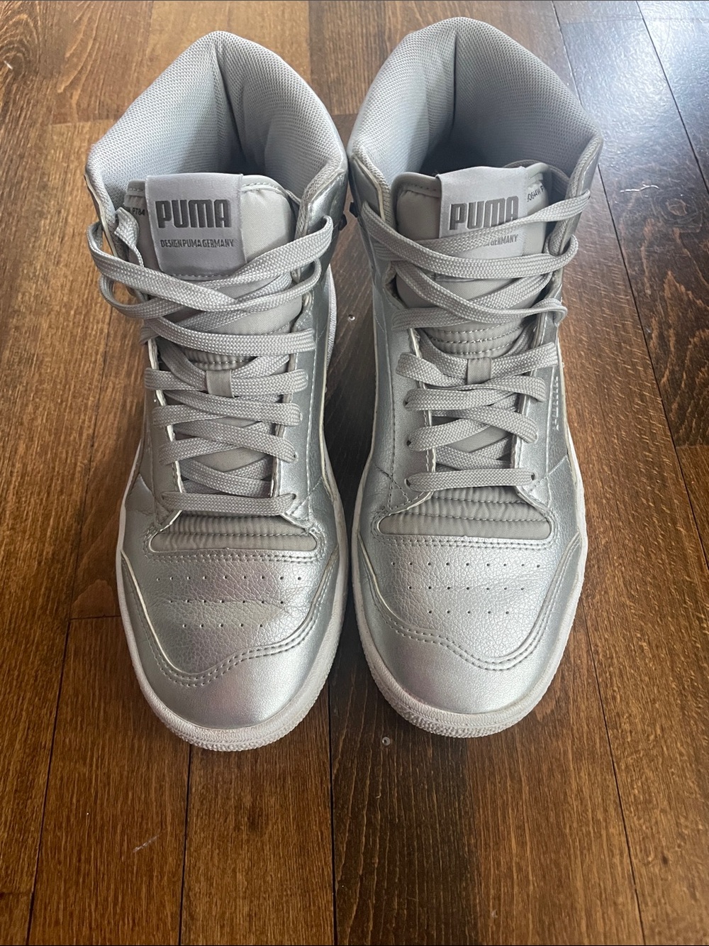 Puma Silver Women’s High-Top Sneakers